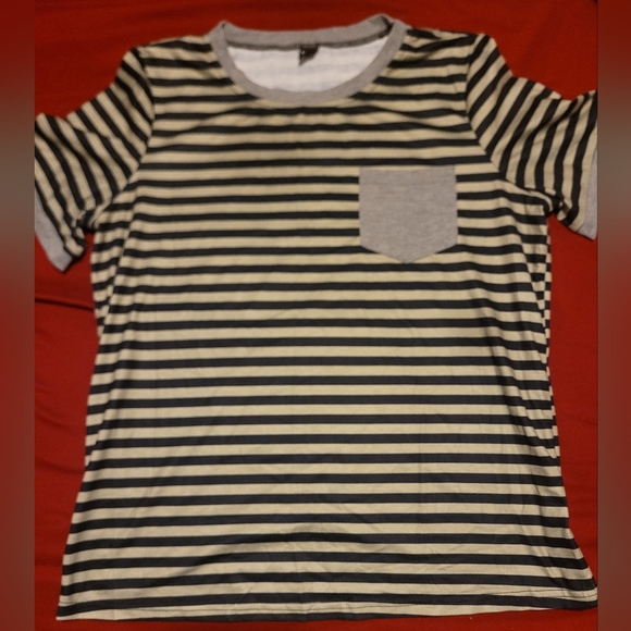 Green Striped Shirt-Shein - Picture 2 of 4